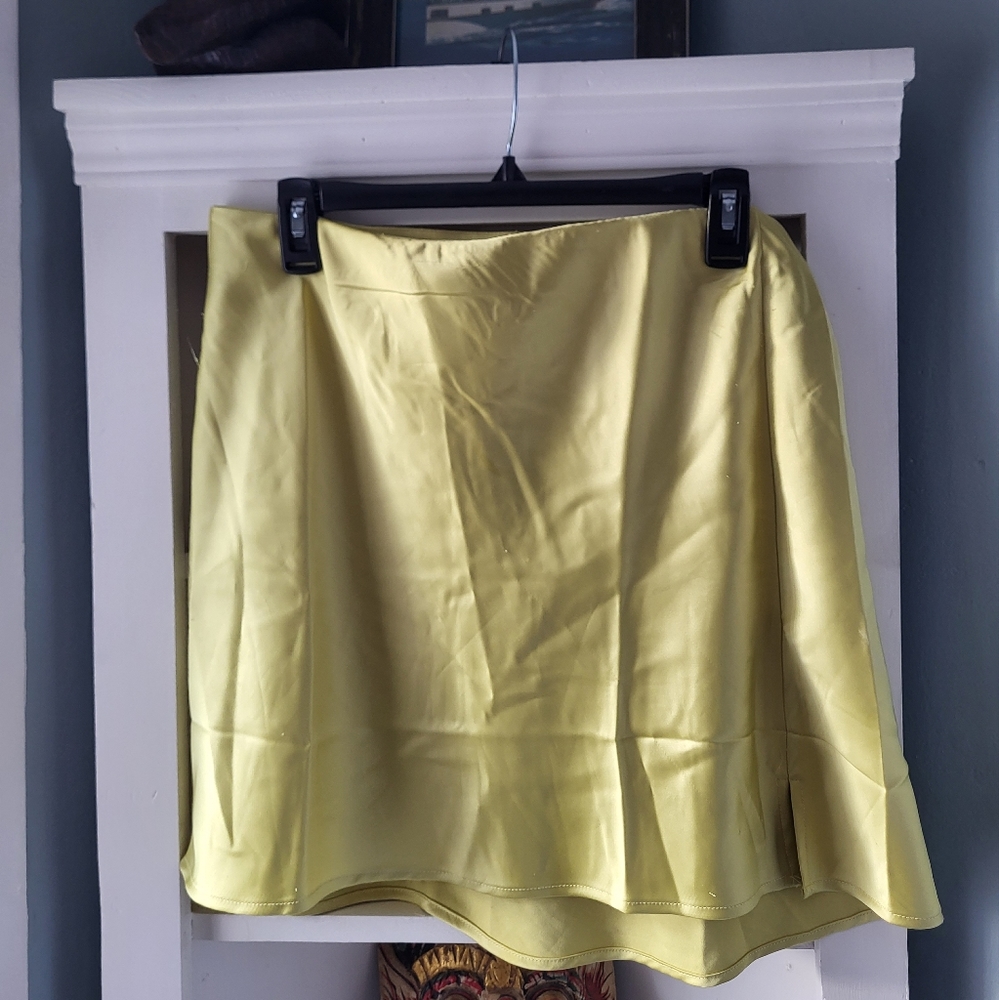 Satin mini skirt
